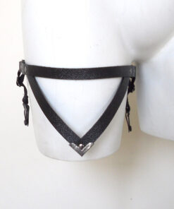 leather garter band, sexy gothic lingerie, fetish burlesque fashion, love lorn lingerie