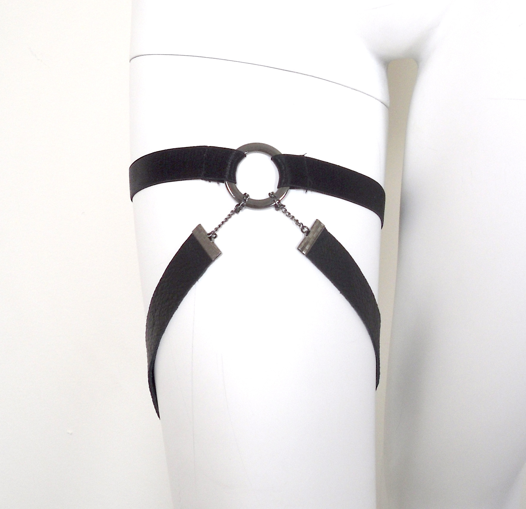 Leather and Elastic Garter Band LoveLornLingerie