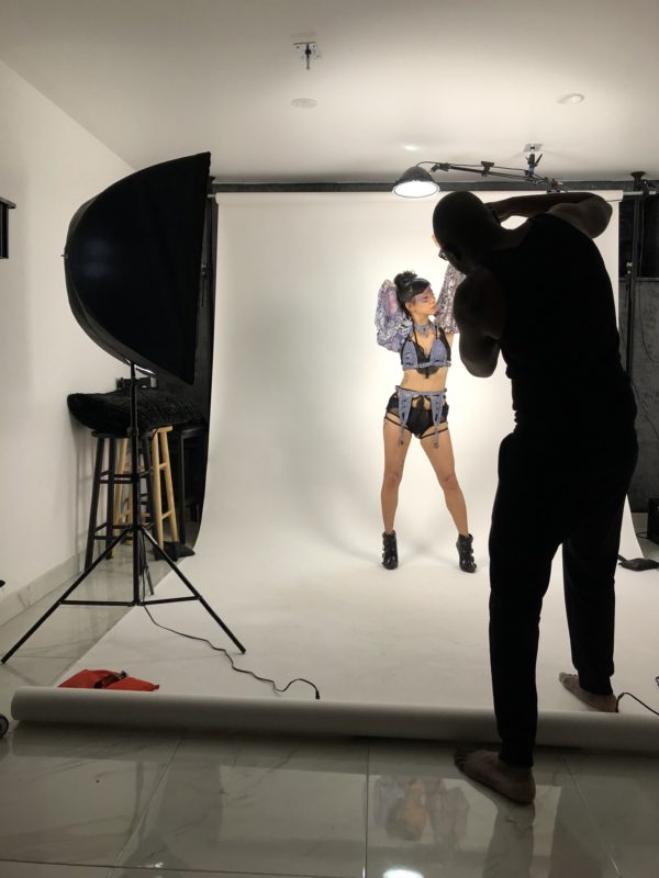 lingerie photoshoot bts