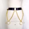 chain leather belt, love lorn lingerie