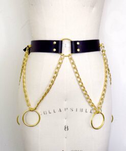 chain leather belt, love lorn lingerie