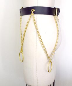 chain leather belt, love lorn lingerie