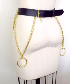 chain leather belt, love lorn lingerie