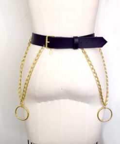 chain leather belt, love lorn lingerie