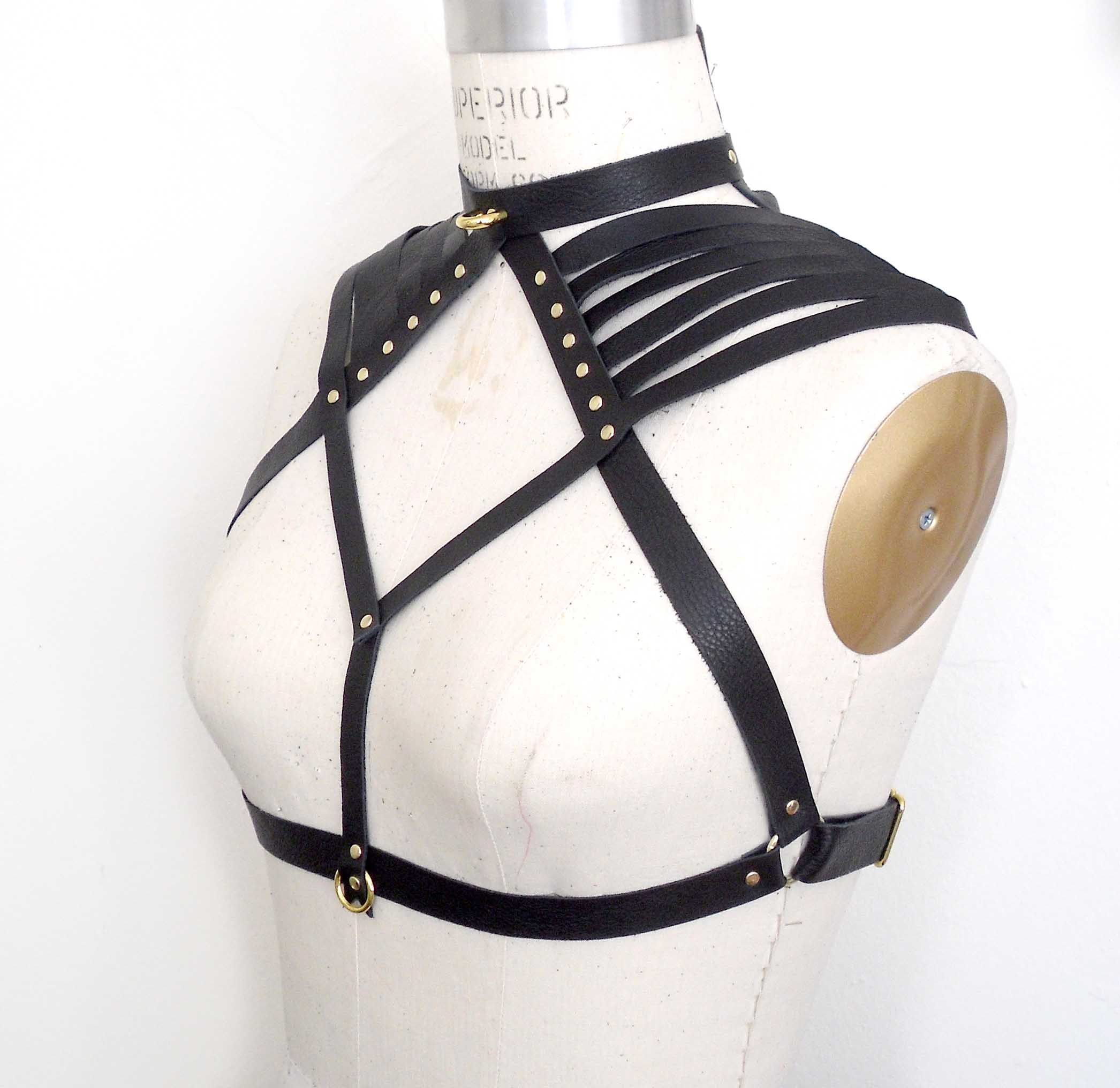 Aisling Strappy Leather Shoulder Harness