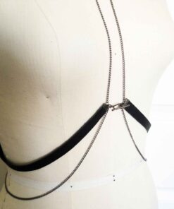 love-lorn-lingerie, chain harness, leather harness, body jewelry, dark fashion, gothic jewelry, belly dance costume, burlesque accessory, burning man, rave