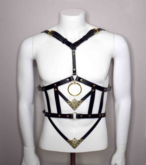 God Killer Black Leather Body Harness - Image 5