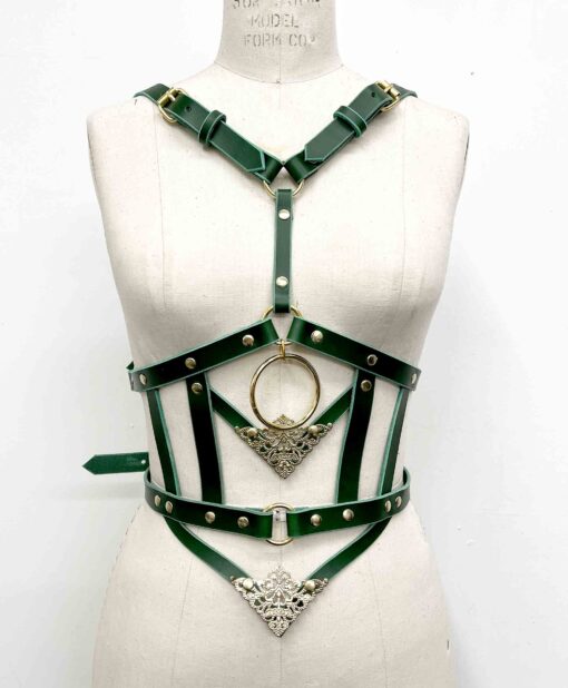 God Killer Black Leather Body Harness - Image 4