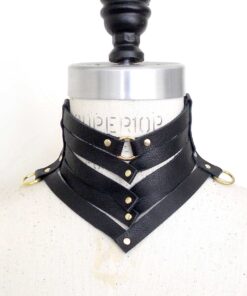 gorget leather collar, lovelornlingerie