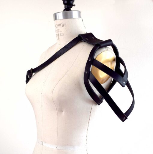 Asymmetrical Leather Shoulder Harness