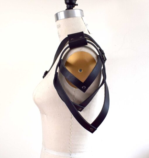 Asymmetrical Leather Shoulder Harness