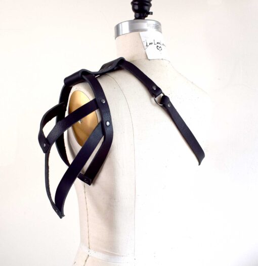 Asymmetrical Leather Shoulder Harness