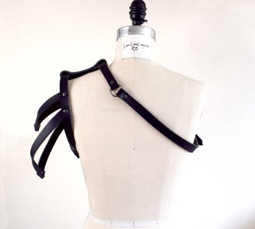 Asymmetrical Leather Shoulder Harness