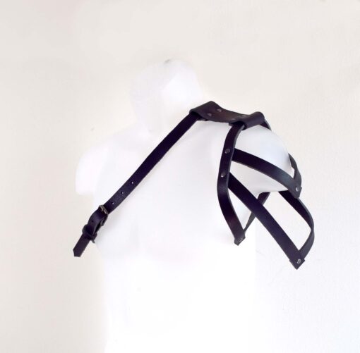 Asymmetrical Leather Shoulder Harness