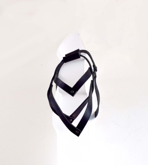 Asymmetrical Leather Shoulder Harness