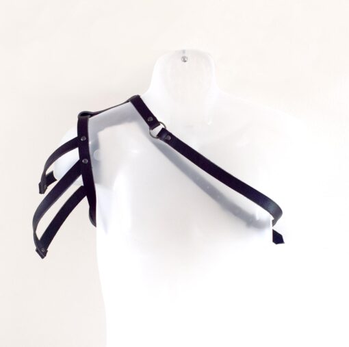 Asymmetrical Leather Shoulder Harness