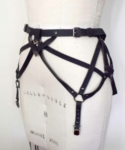 leather harness garter belt