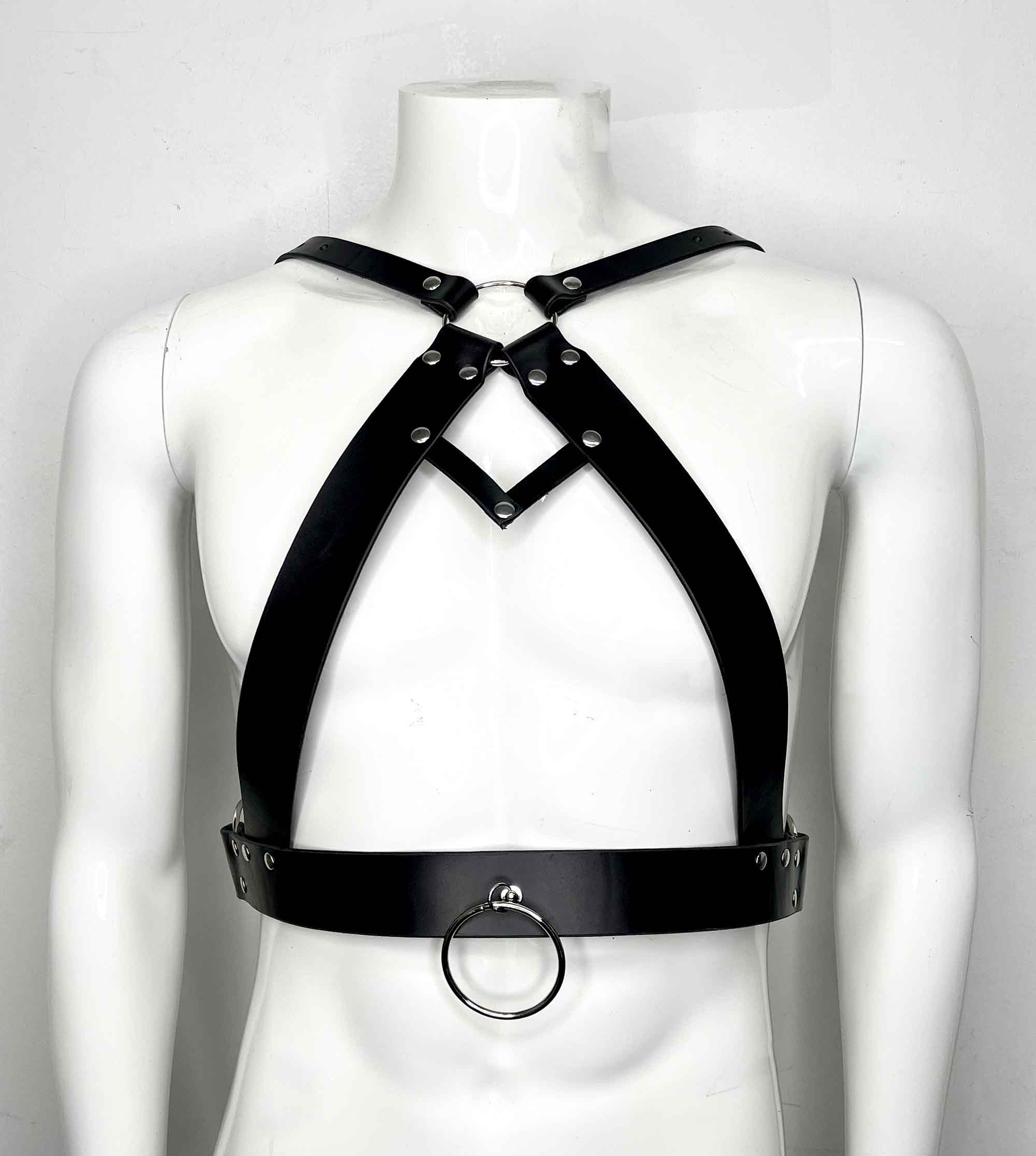 Cain Men's Leather Chest Harness