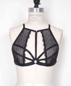 lace high-neck bralette, love lorn lingerie