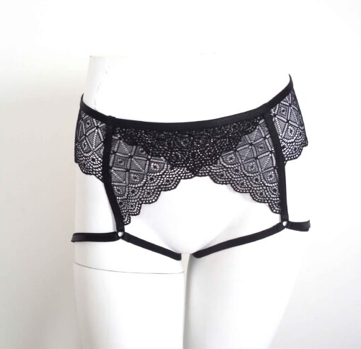 lace crotchless brief, open crotch panties, sexy fetish lingerie, love lorn lingerie
