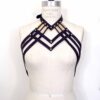 Draped Strappy Leather Body Harness