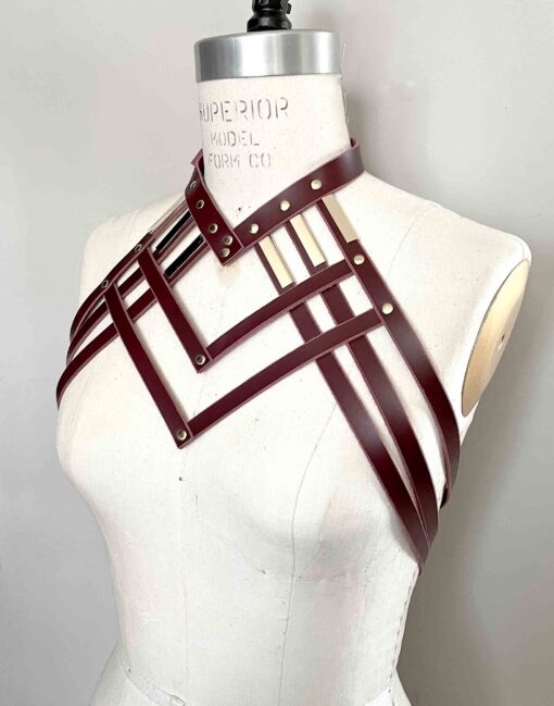 Diedre Draped Strappy Leather Body Harness - Image 2