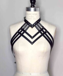 Diedre Draped Strappy Leather Body Harness