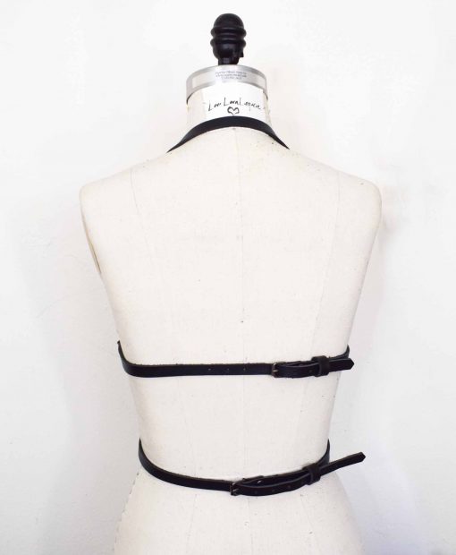underbust leather harness bodice