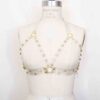 Tina Clear Vinyl Rhinestone Harness Bra