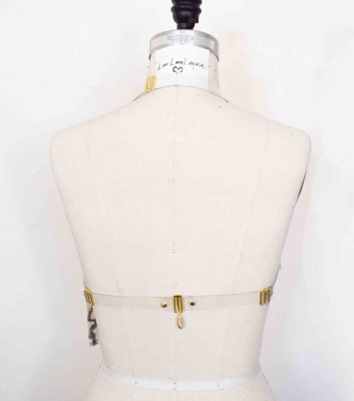 Tina Clear Vinyl Rhinestone Harness Bra - Image 6