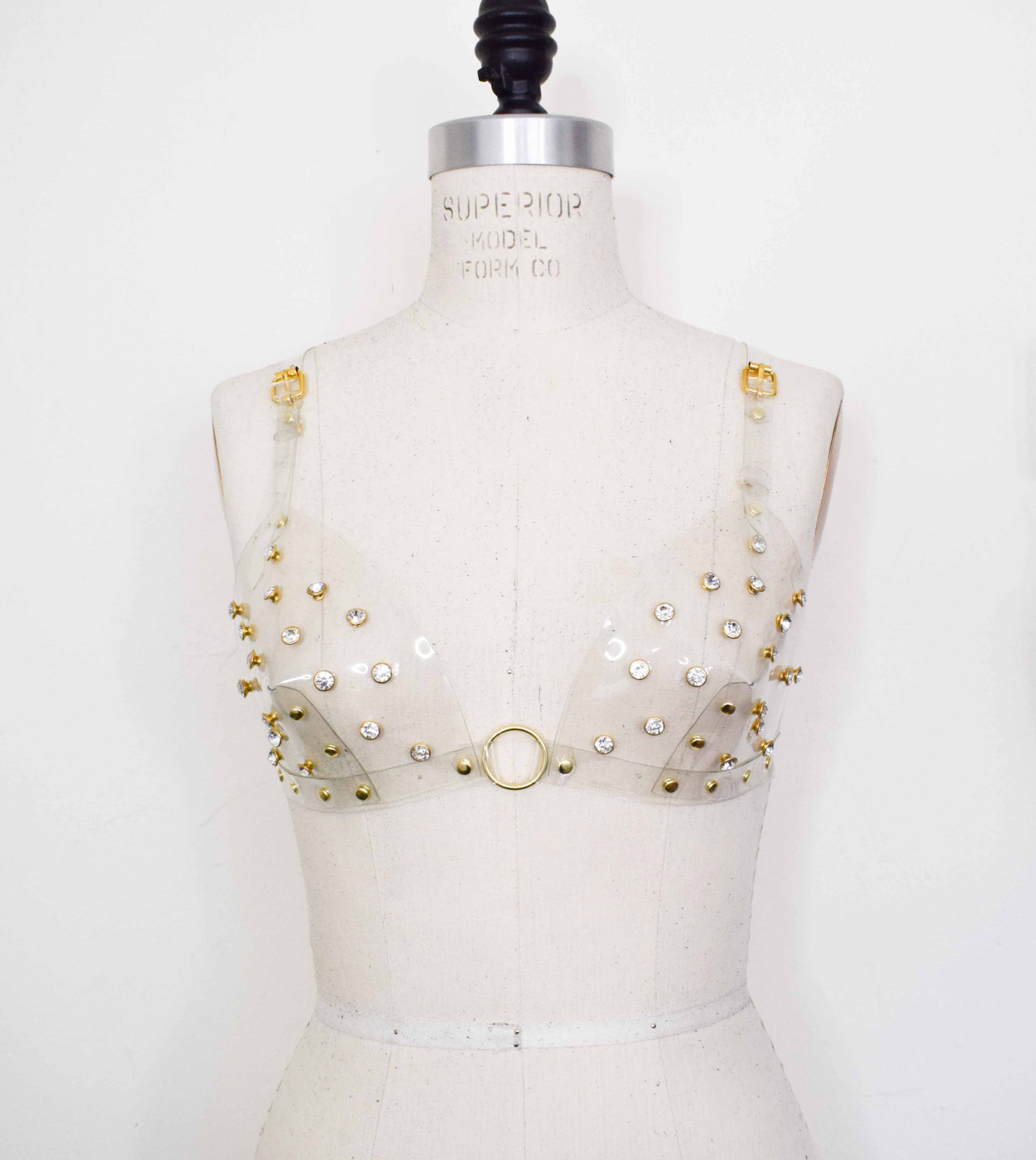 Gold rhinestone deals bralette