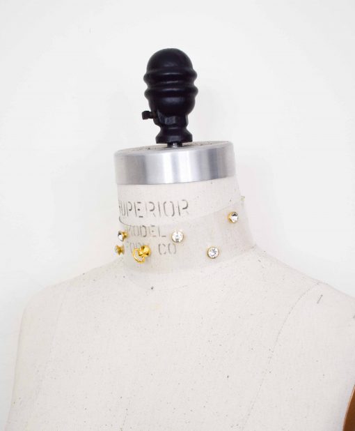 clear vinyl wide collar