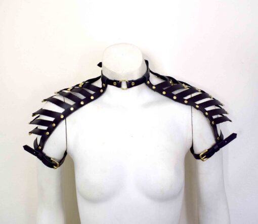 Black Leather Shoulder Harness