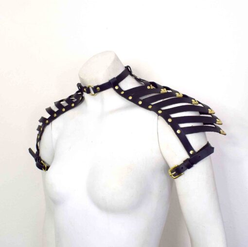 Black Leather Shoulder Harness