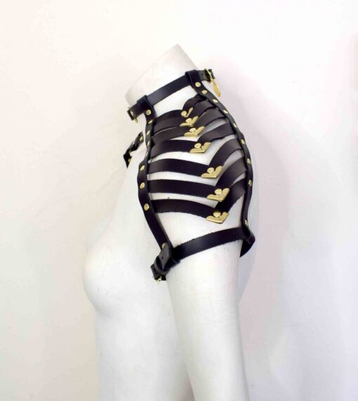 Black Leather Shoulder Harness