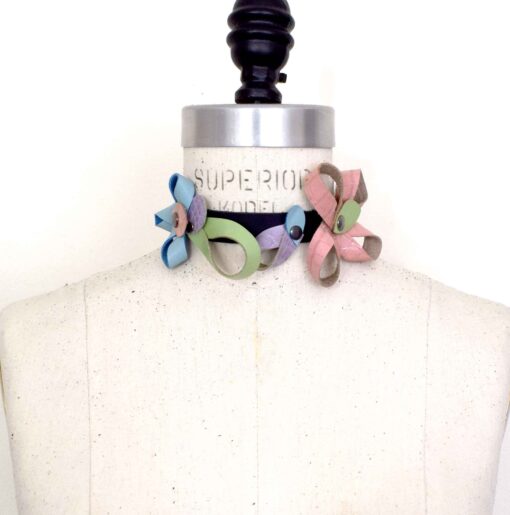 Ostara in Bloom Pastel Leather Collar