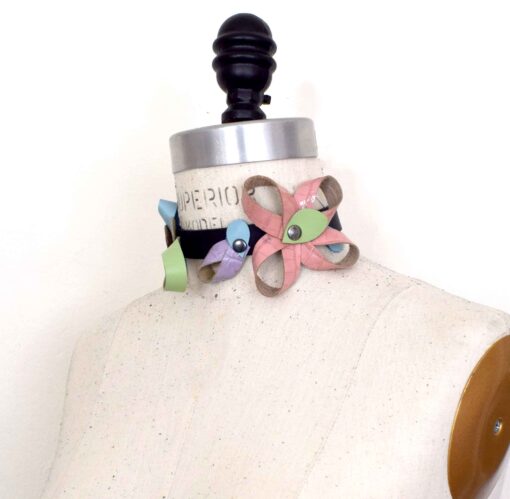 Ostara in Bloom Pastel Leather Collar - Image 2