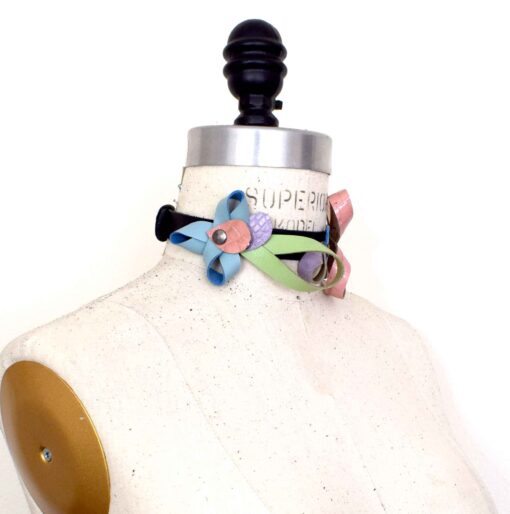 Ostara in Bloom Pastel Leather Collar - Image 3