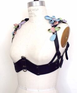 Pastel Under Bust Leather Bra