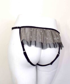 Tulle Crotchless Bikini