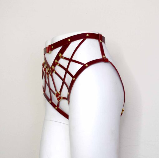 Olivia Strappy Leather Harness Brief - Image 7