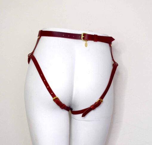 Olivia Strappy Leather Harness Brief - Image 8