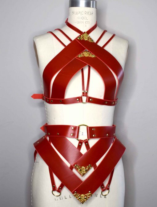 Song High Neck Leather Bra - Image 8