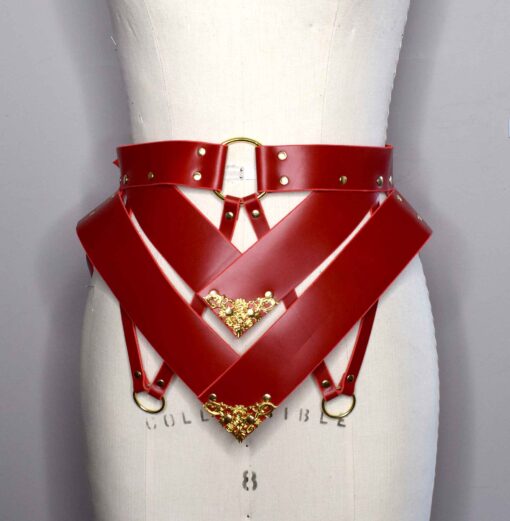 Song Leather Peplum Belt - Image 3