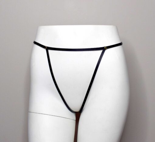 leather chain harness panty