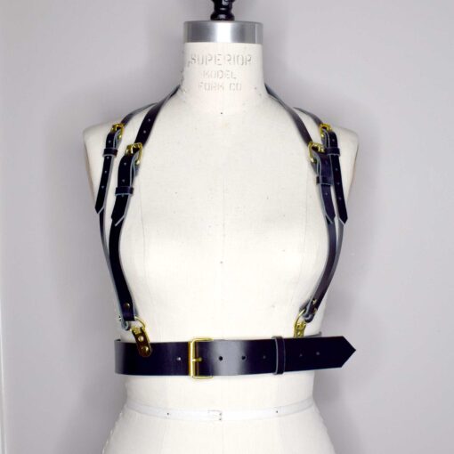 black chest harness