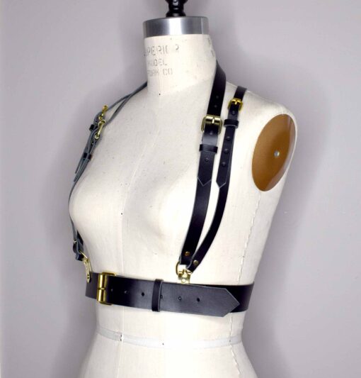 black chest harness