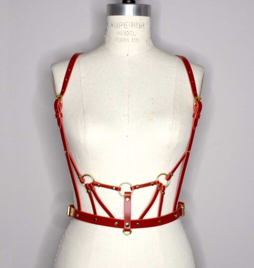 strappy harness bodice