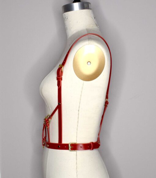 Inanna Strappy Leather Harness Bodice - Image 5