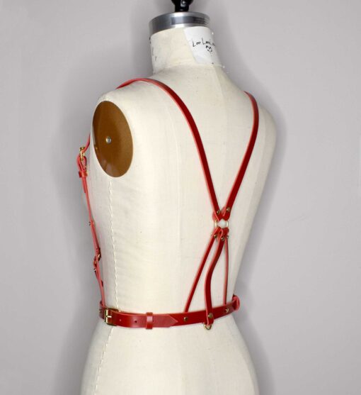 Inanna Strappy Leather Harness Bodice - Image 6
